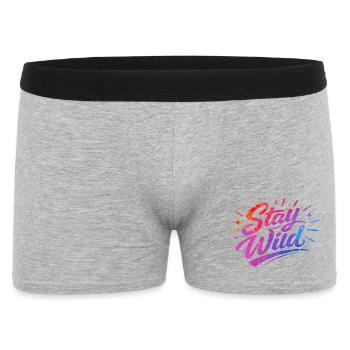 Stay_wild_ - Boxer Homme - gris chiné - Devant