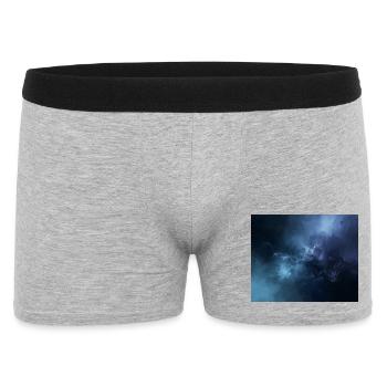Tiefblaue Nebelwellen - Männer Boxer Shorts - Grau meliert - Vorne