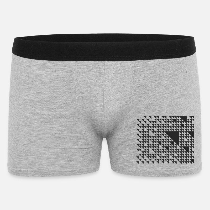 geometric triangles pattern design - Men's Boxer Shorts - heather grey