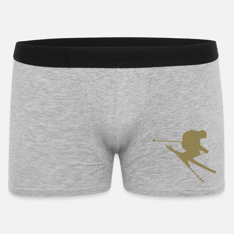 Minimalistisk skiløber vinternedløb Winterspo - Boxer Shorts til mænd - grå meleret