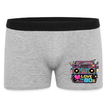 J’adore le Neon Boombox des années 80 - Boxer Homme - gris chiné - Devant