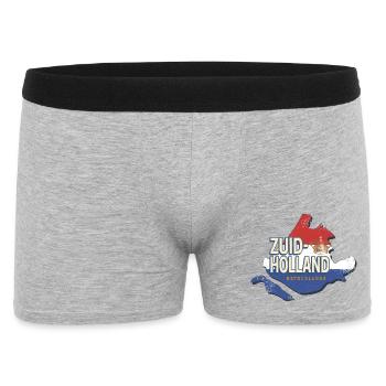 Südholland Niederlande Retro Landkarte Holland - Männer Boxer Shorts - Grau meliert - Vorne