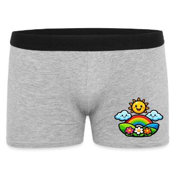 Sun Rainbow Flowers - Men's Boxer Shorts - heather grey - Front