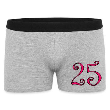 25. 25 YEARS. 25th ANNIVERSARY. 25 YEARS ANNIVERSARY. - Men's Boxer Shorts - heather grey - Front