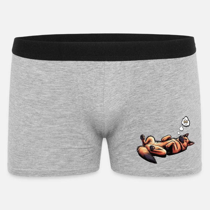 Deutscher Schäferhund Schäferhunde Schäferhunde - Männer Boxer Shorts - Grau meliert