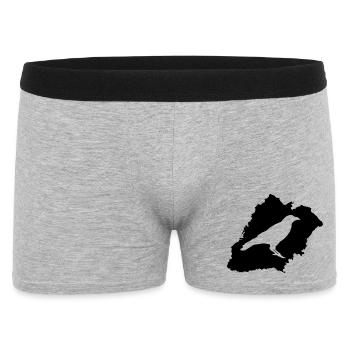 Kiersper Rauk avec Stadtsillhouette noir - Boxer Homme - gris chiné - Devant