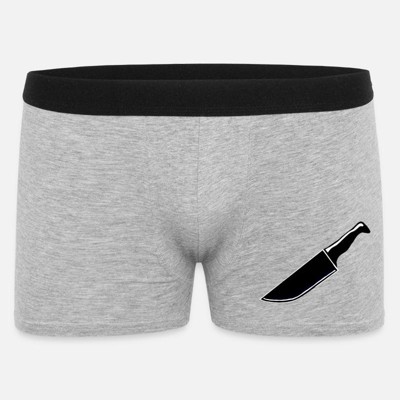 Scharfes Messer - Männer Boxer Shorts - Grau meliert