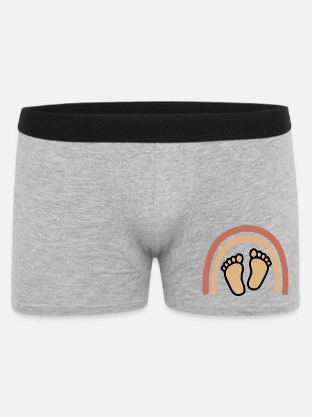 Baby Feet Rainbow Boho - Men's Boxer Shorts - heather grey