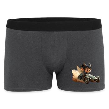 Abenteuerkobold im Sandwagen - Männer Boxer Shorts - Anthrazit - Vorne