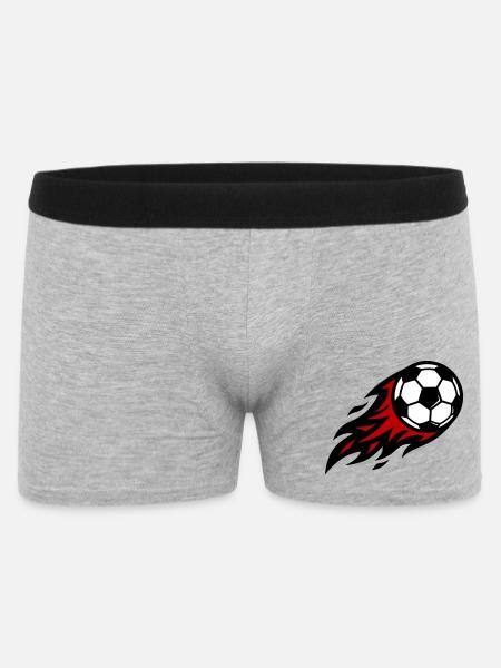 Soccer Fire Ball - Men's Boxer Shorts - heather grey