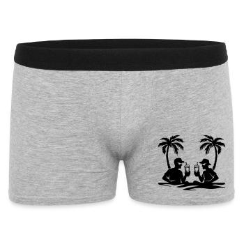 Urlaub Team Party - Männer Boxer Shorts - Grau meliert - Vorne