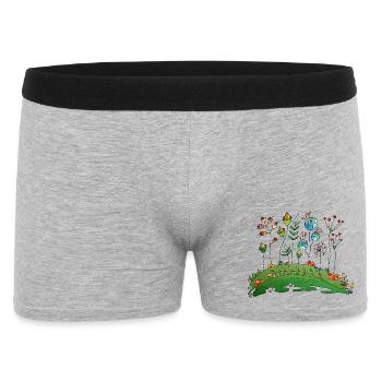 Flowers - Men's Boxer Shorts - heather grey - Front