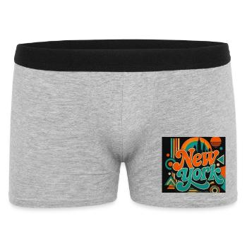 Imprimé néon rétro de New York - Boxer Homme - gris chiné - Devant