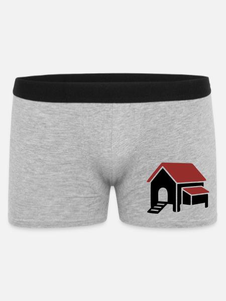 Chicken coop farm icon - Men's Boxer Shorts - heather grey