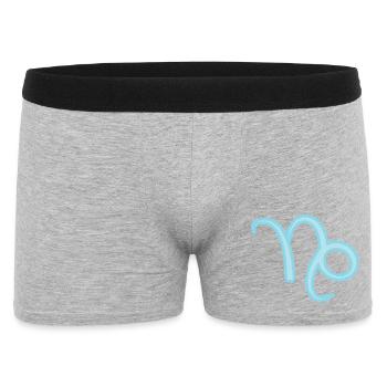 Steinbock Tierkreiszeichen Pastel Blau - Männer Boxer Shorts - Grau meliert - Vorne