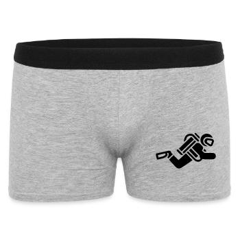 tauchen - Männer Boxer Shorts - Grau meliert - Vorne