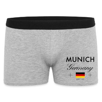 Munich Germany Coordinates Travel Souvenir - Men's Boxer Shorts - heather grey - Front