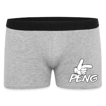 PENG Zeigefinger Cartoon - Männer Boxer Shorts - Grau meliert - Vorne