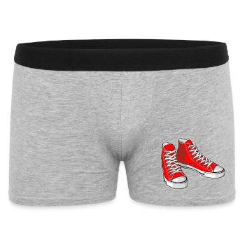 Baskets rouges - Boxer Homme - gris chiné - Devant