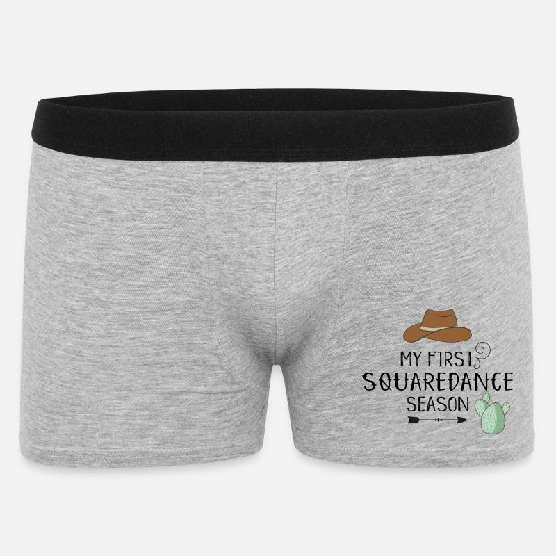 Square Dance - Männer Boxer Shorts - Grau meliert