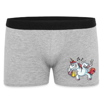 Licorne ivre - Boxer Homme - gris chiné - Devant