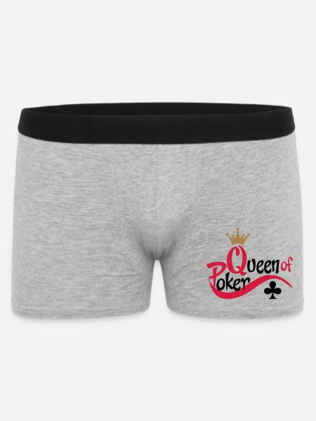 poker queen - Boxer Homme - gris chiné