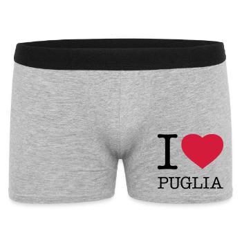 I LOVE PUGLIA Apulia Italy Italy - Men's Boxer Shorts - heather grey - Front