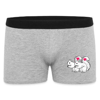 Un couple d’écureuils aime la Saint-Valentin amoureuse - Boxer Homme - gris chiné - Devant