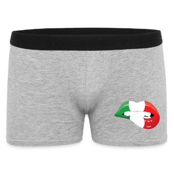 lèvres bouche bouche rouge bouche italie - Boxer Homme - gris chiné - Devant