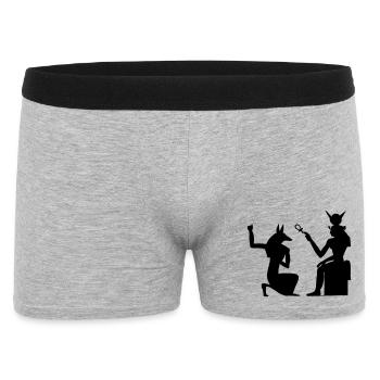 Pyramid Egyptian hieroglyphics pharaoh - Men's Boxer Shorts - heather grey - Front