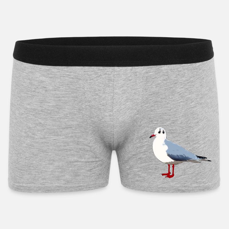 Möwe - Männer Boxer Shorts - Grau meliert