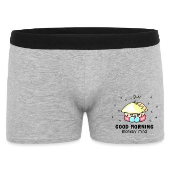 "Monkey mind" mindfulness, cool, funny saying - Men's Boxer Shorts - heather grey - Front