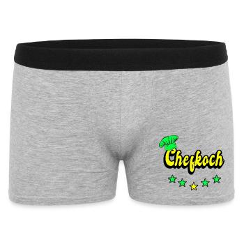 Chefkoch Design - Männer Boxer Shorts - Grau meliert - Vorne