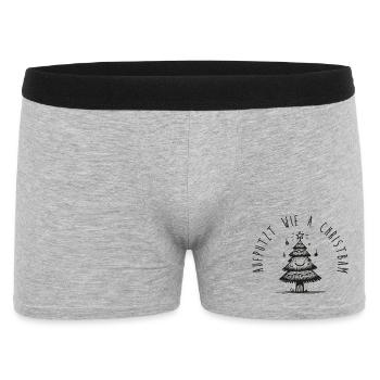 aufputzt wie a christbam mundart dialekt sprüche - Männer Boxer Shorts - Grau meliert - Vorne