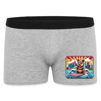 Quokka Australian Surfing Design - Men's Boxer Shorts - heather grey - Front