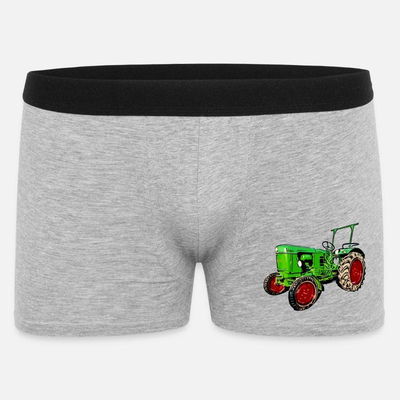 Alter Traktor Deutz D25 - Männer Boxer Shorts - Grau meliert