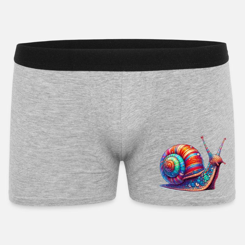 Snail - Men's Boxer Shorts - heather grey