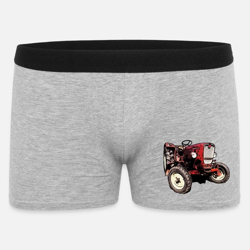 Güldner G40 Traktor - Männer Boxer Shorts - Grau meliert