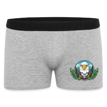 Gardien du pygargue à tête blanche dans la forêt - Boxer Homme - gris chiné - Devant