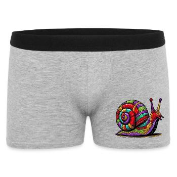 Schnecke - Männer Boxer Shorts - Grau meliert - Vorne
