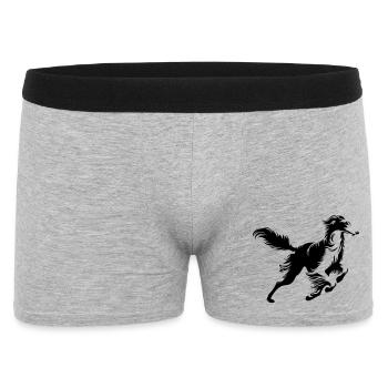 Barsoi - Männer Boxer Shorts - Grau meliert - Vorne