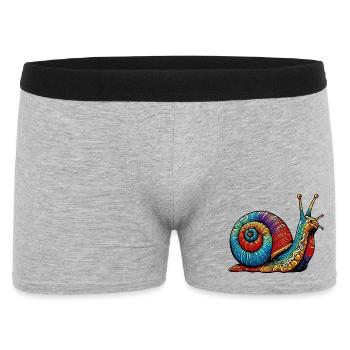 Schnecke - Männer Boxer Shorts - Grau meliert - Vorne