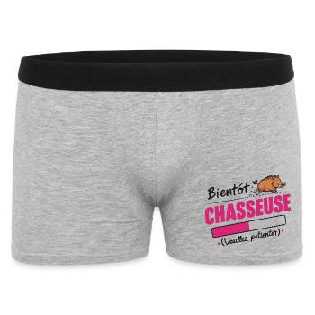 bientôt chasseuse - Boxer Homme - gris chiné - Devant