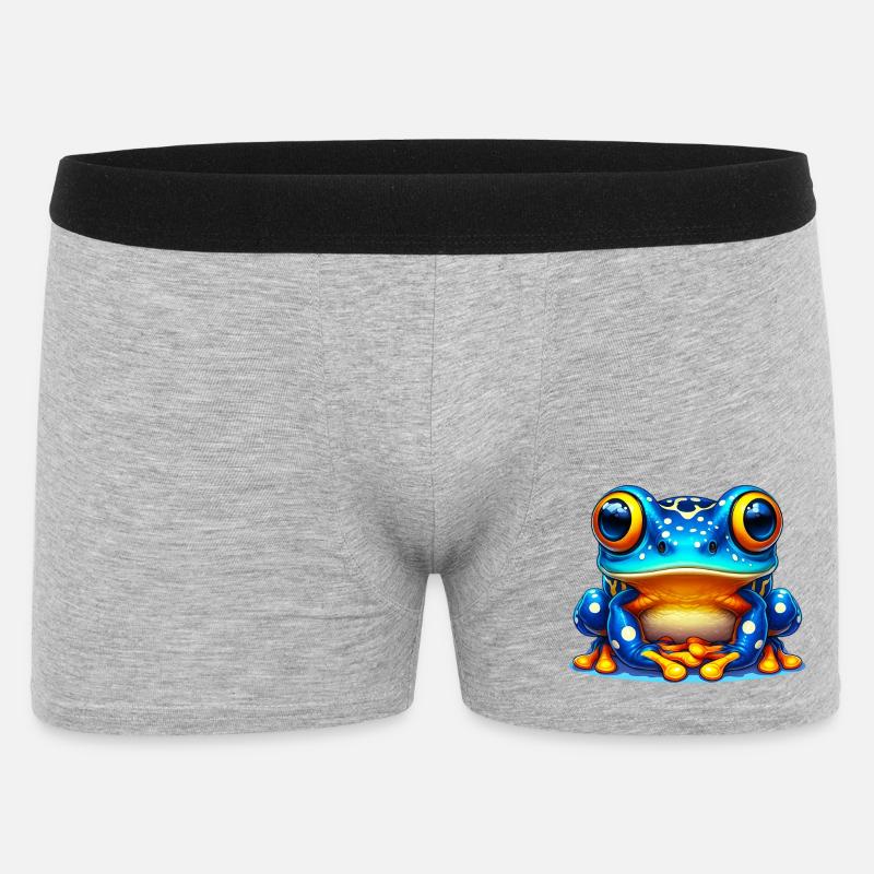 Frosch - Männer Boxer Shorts - Grau meliert