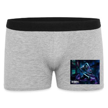 graffiti anime samurai - Männer Boxer Shorts - Grau meliert - Vorne