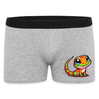 Gecko - Männer Boxer Shorts - Grau meliert - Vorne