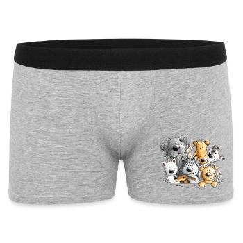 Dog poop dog pack - Men's Boxer Shorts - heather grey - Front