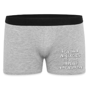 Je suis différent, j’aime mes voisins - Boxer Homme - gris chiné - Devant