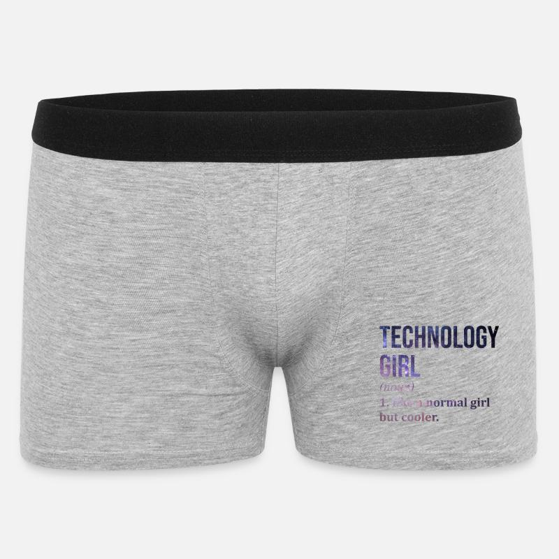 Technologie - Männer Boxer Shorts - Grau meliert