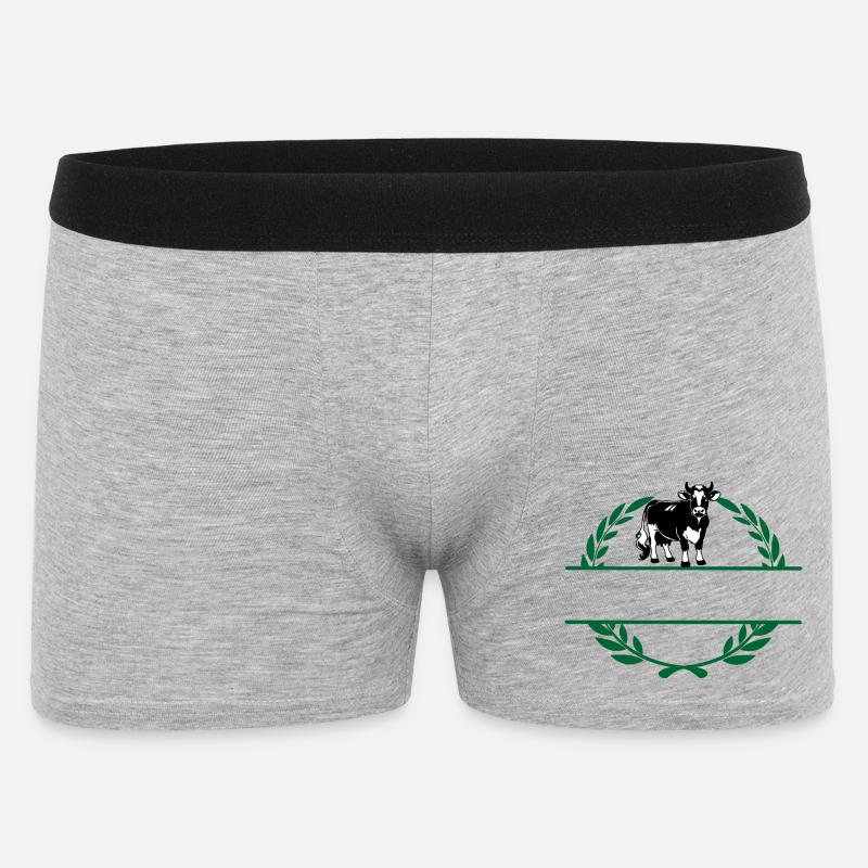 Milchkuh mit eigenem Namen - Männer Boxer Shorts - Grau meliert